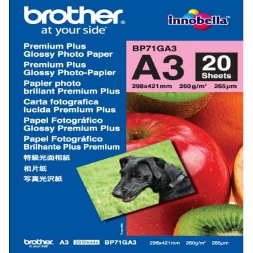 Brother BP71GA3 fotopapir A3 Blå, Rød Glans