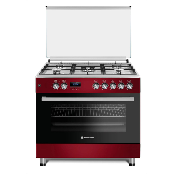 Novacook F9S50E6 RD kombinált tűzhely piros