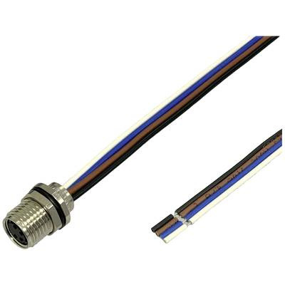 BKL Electronic 2701010 Érzékelő/működtető beépíthető hüvely M8 0.2 m Pólusszám: 4 1 db (2701010)