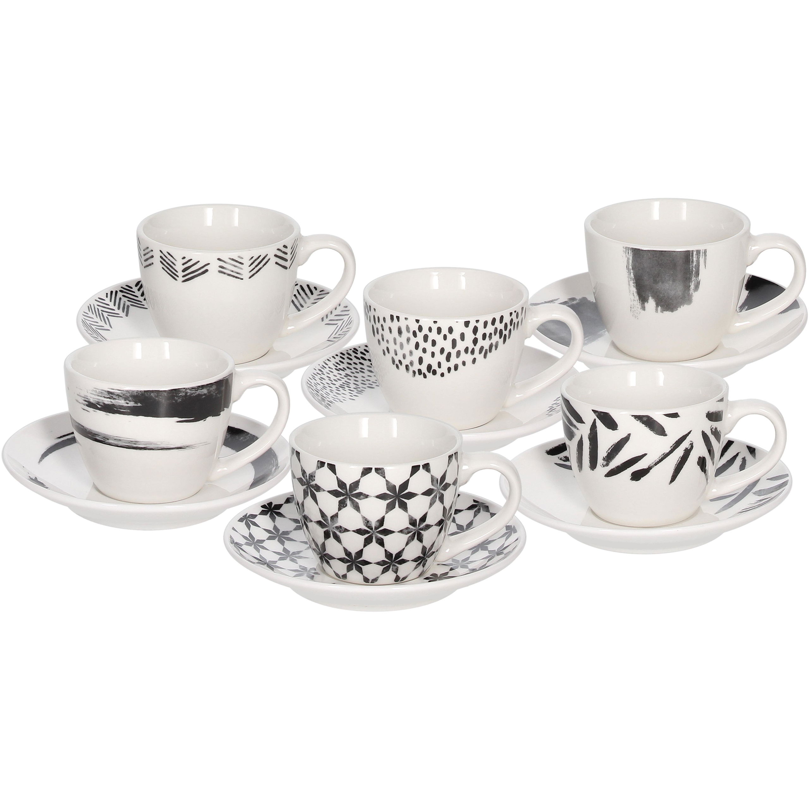 Tognana IRIS ZENITH kávéscsészekészlet csészealjakkal, 6 db, 80 ml (IR685015974)