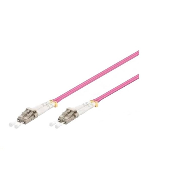 Gigalight optikai patch kábel 4xLC Duplex 10m - Rózsaszín (LCU-LCU-OM4-10M-D)