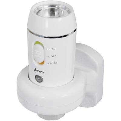 Olympia NL 300 LED Mini zseblámpa Éjszakai fény funkcióval, Vészvilágítás funkcióval Akkuról üzemeltetett 5 óra 105 g (5742)