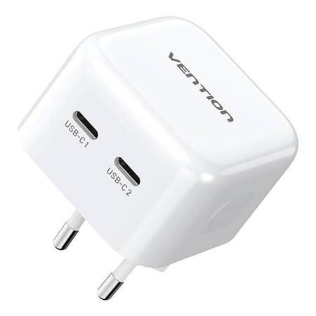 Vention 2xUSB-C GaN hálózati töltő 35W fehér (FBPW0-EU) (FBPW0-EU)
