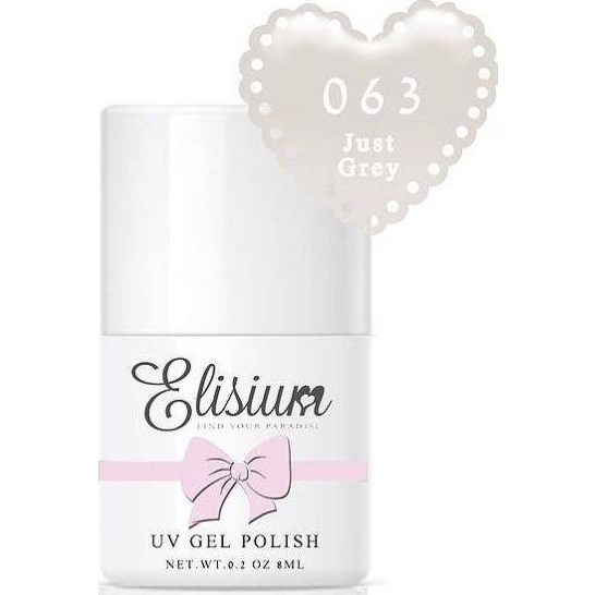 Elisium ELISIUM_UV Gel Polish lakier hybrydowy do paznokci 063 Just Grey 8ml