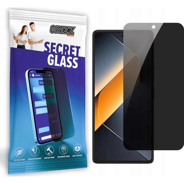  GrizzGlass Szkło prywatyzujące GrizzGlass SecretGlass do Tecno Pova 6 Pro
