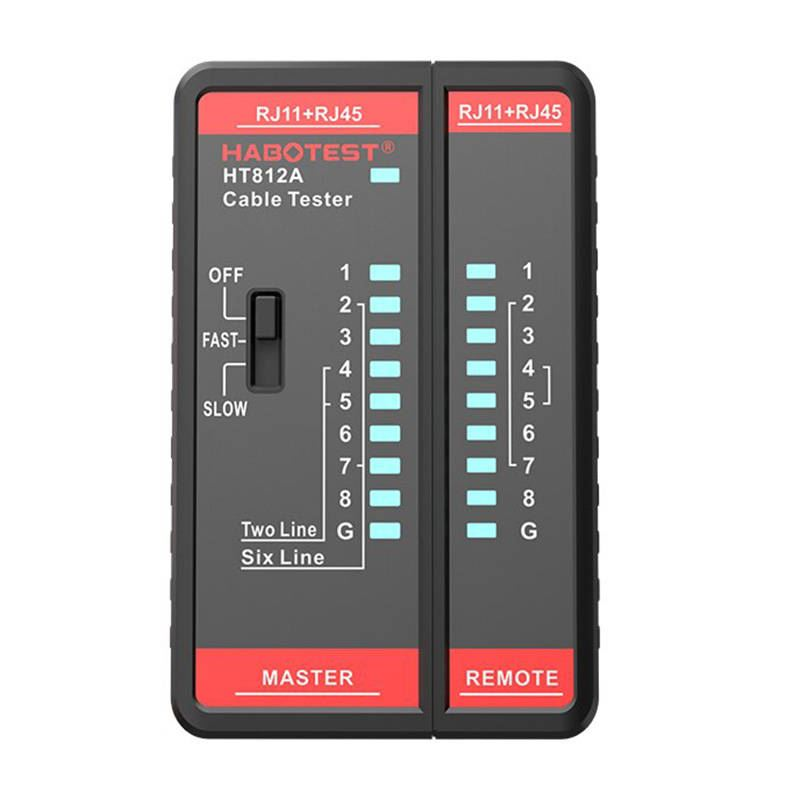 Habotest HT812A hálózati kábel tesztelő RJ45/RJ14/RJ12/RJ9 (HT812A)