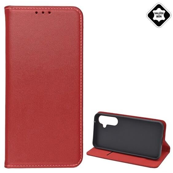 Gigapack Samsung Galaxy S23 FE (SM-S711) valódi bőr fliptok bordó (GP-151050) (GP-151050)