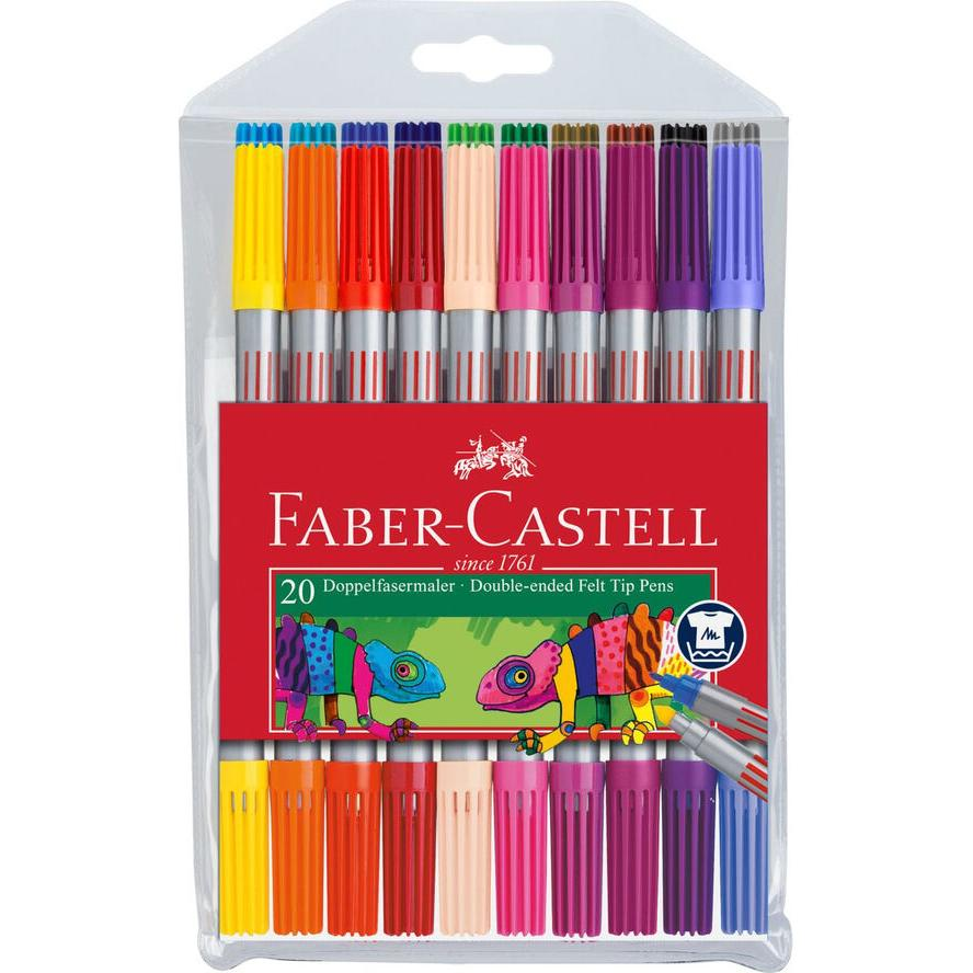 Faber Castell: Kétvégű filctoll készlet - Vegyes színek (151119)