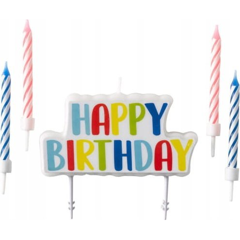 Happy Birthday Tortagyertya, Gyertya Szett - 5 db (9904368)