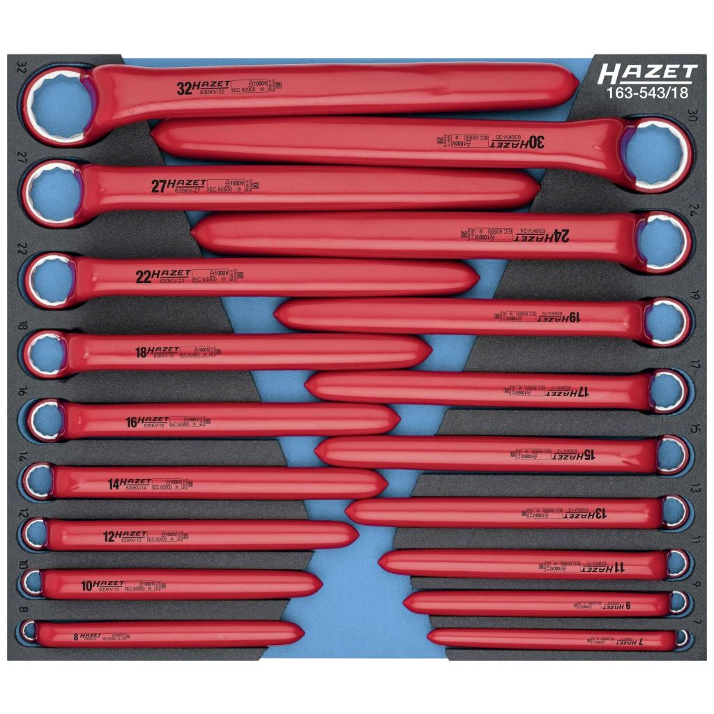Hazet 163-543/18 gyűrűskulcs készlet, 18 részes (163-543/18)