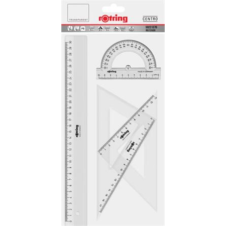 Rotring Vonalzó készlet, műanyag, , víztiszta (R221370)