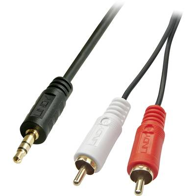 Lindy 35682 lydkabel 3 m 2 x RCA 3.5mm Sort