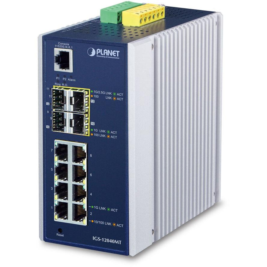 Planet IGS-12040MT síťové připojení Spravovaný Gigabit Ethernet (IGS-12040MT)