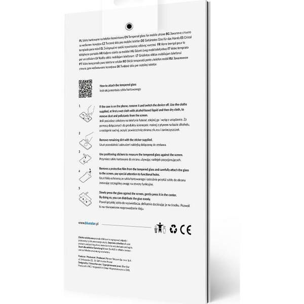 Utángyártott Blue Star Samsung Galaxy S23 FE teljes kijelzős kijelzővédő üvegfólia, fekete (5903396230240)