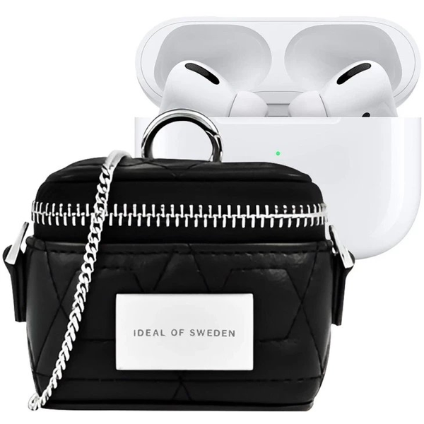 Mini Bolsa Para Airpods Toda Generación Poppy Con Cadena Y Mosquetón