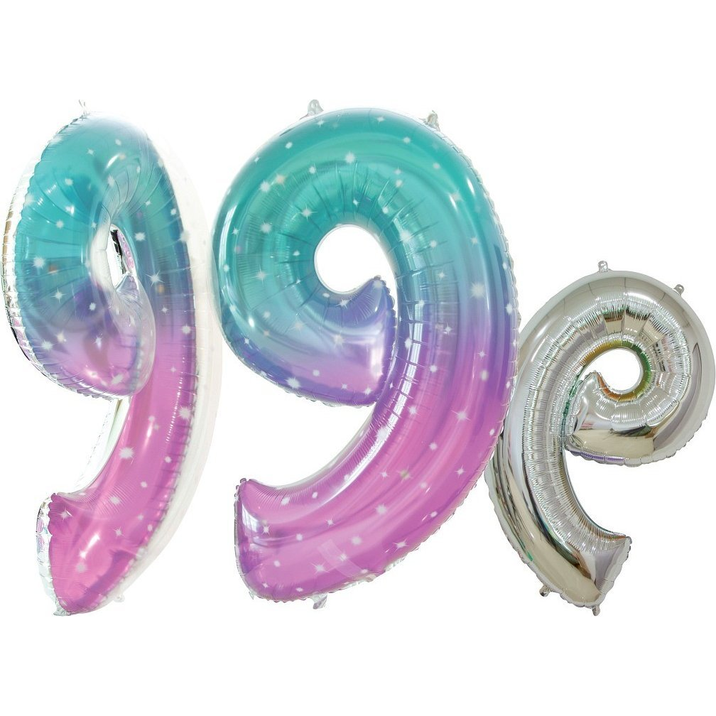 Fólia Léggömb - 78 cm, 9-es Szám, Űr (BC-HKS9)