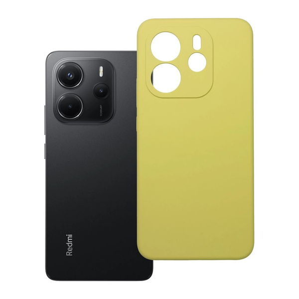 Xiaomi Redmi Note 14 4G Global készülékhez 2 mm vastag szilikon tok, sárga
