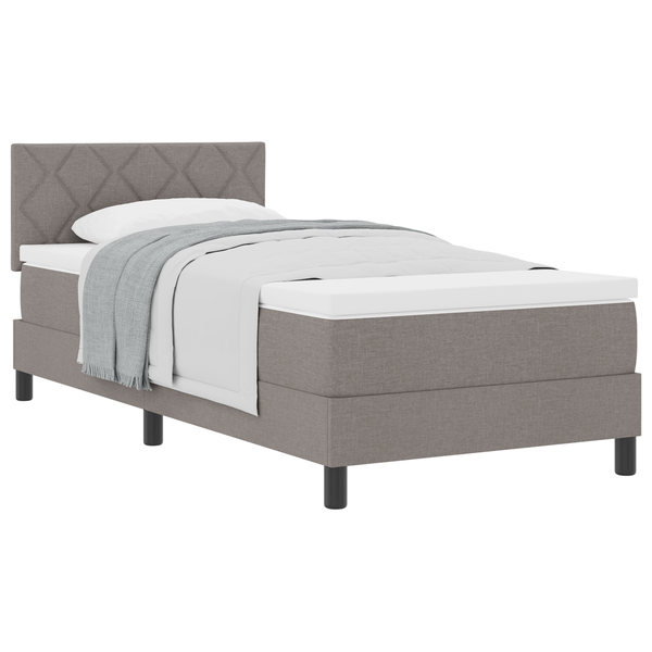 Boxspring Ágy Matrac Kínálat Taupe 100x200 cm Szövet