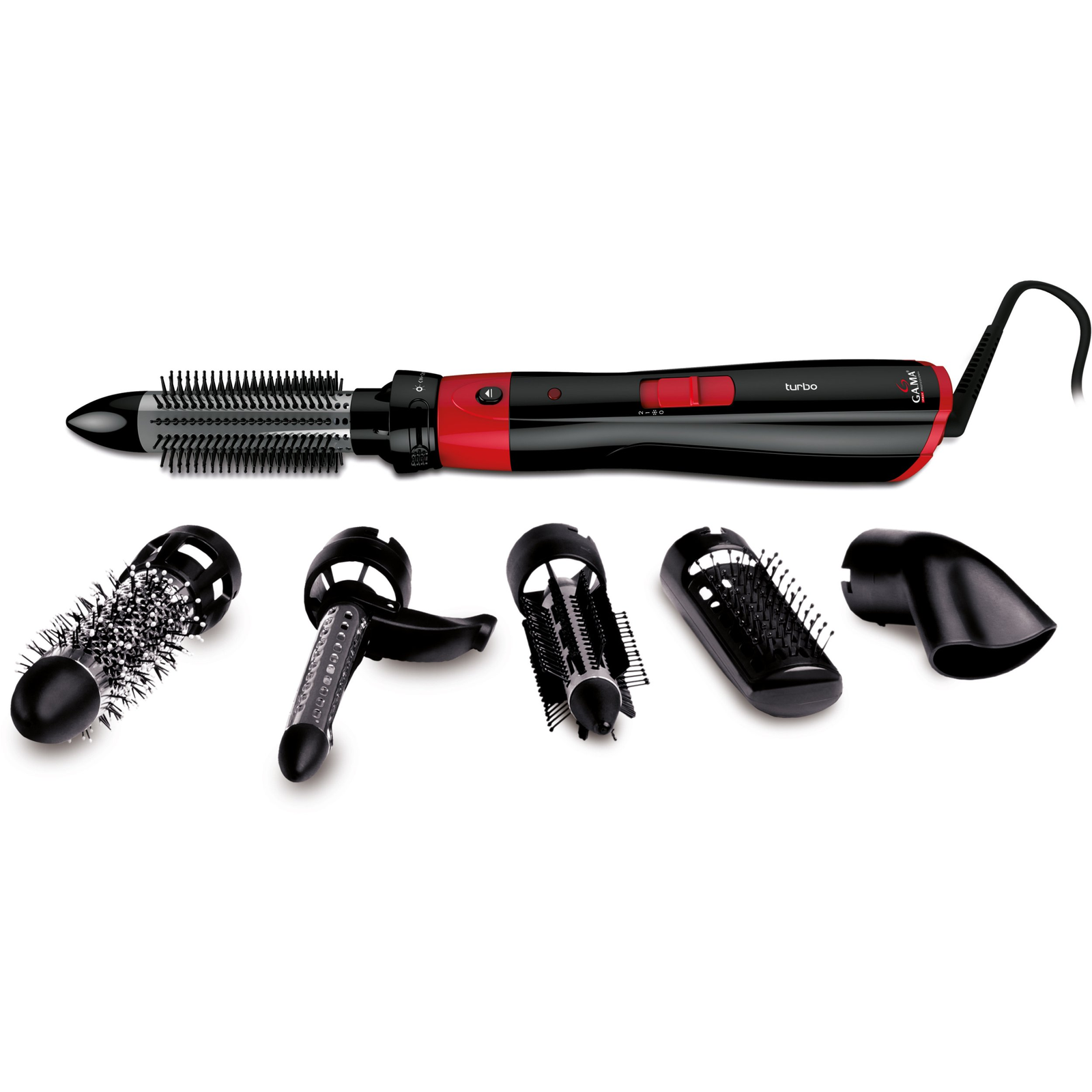 GA.MA GH0101 hajformázó Többféle formázó Meleg Fekete, Vörös 1200 W (8023277124738)