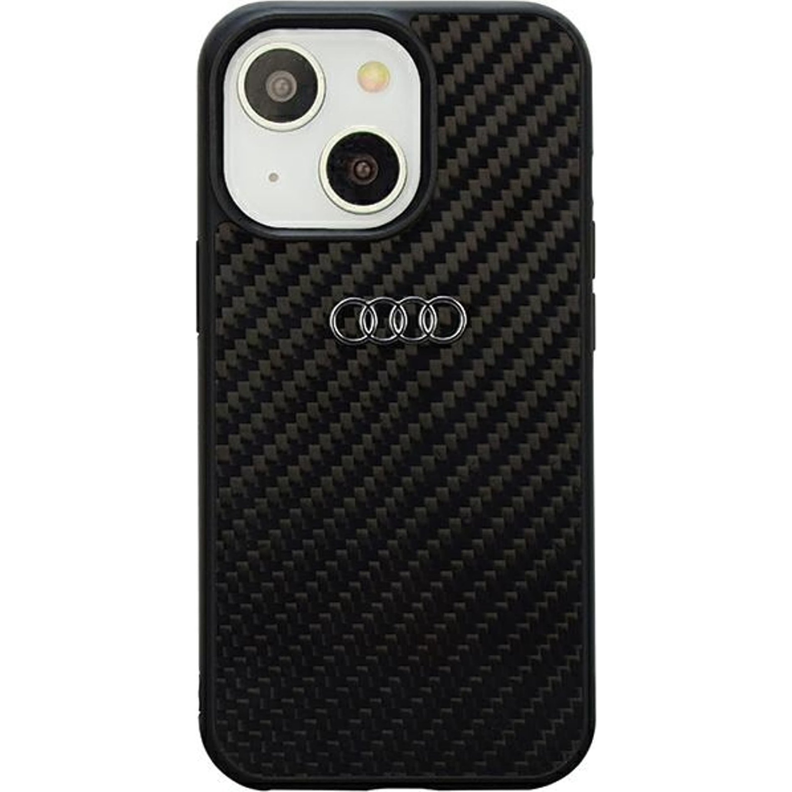 Audi Carbon Fiber Stripe iPhone 13 / 14 / 15 tok, fekete (AU-TPUPCIP14-R8/D2-BK)