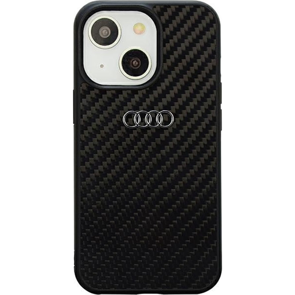 Audi Carbon Fiber Stripe iPhone 13 / 14 / 15 tok, fekete