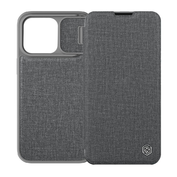 Nillkin Qin Pro Apple iPhone 14 Pro Max Flip tok - Szürke (GP-126225)