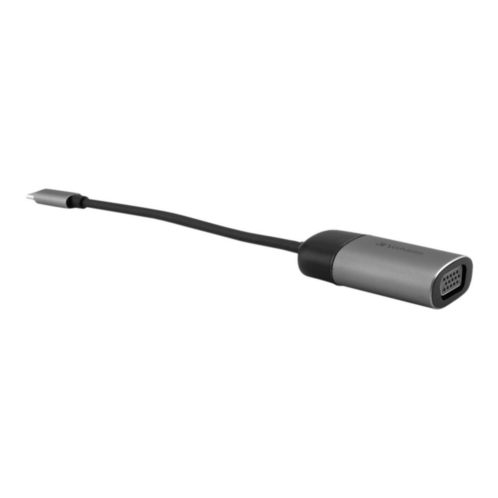 Verbatim 49145 video átalakító kábel 0,01 M USB C-típus VGA (D-Sub) Fekete, Ezüst (49145)