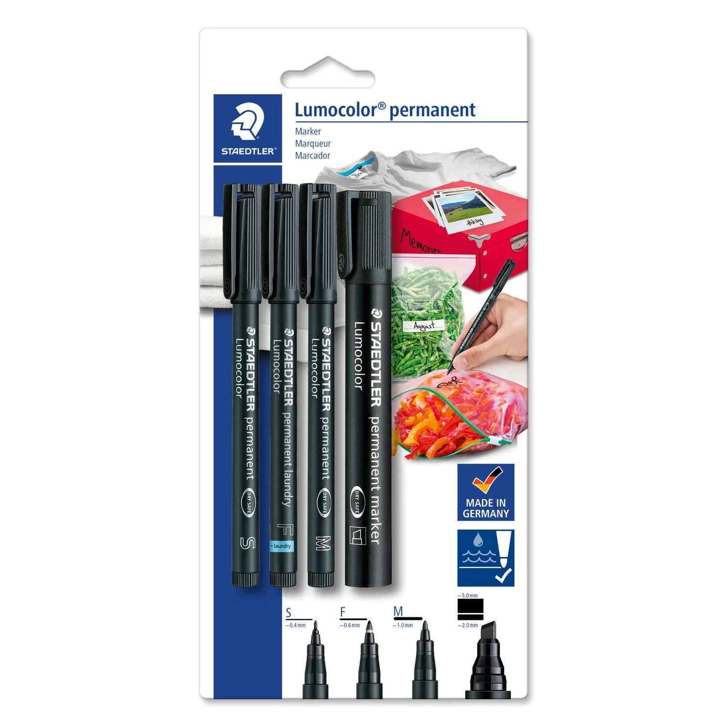 Staedtler Lumocolor 0,4-2mm Alkoholos marker készlet - Fekete (4 db / csomag) (60 BK-6)