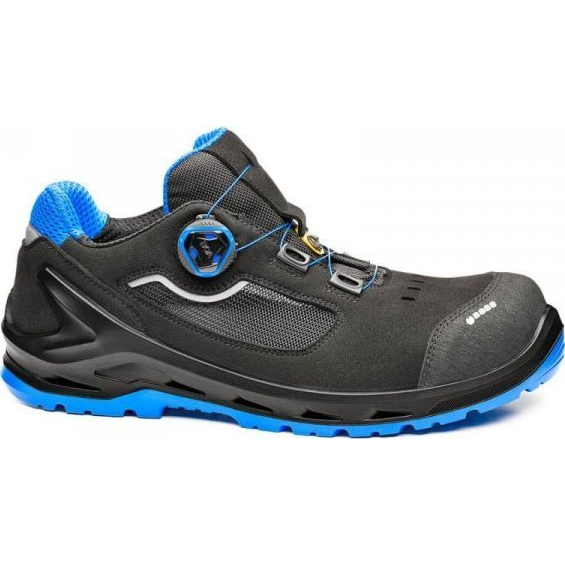 Base I-Code, S1P, ESD, SRC Munkavédelmi Félcipő, 41, Fekete/Kék (BHP 1223B 41)