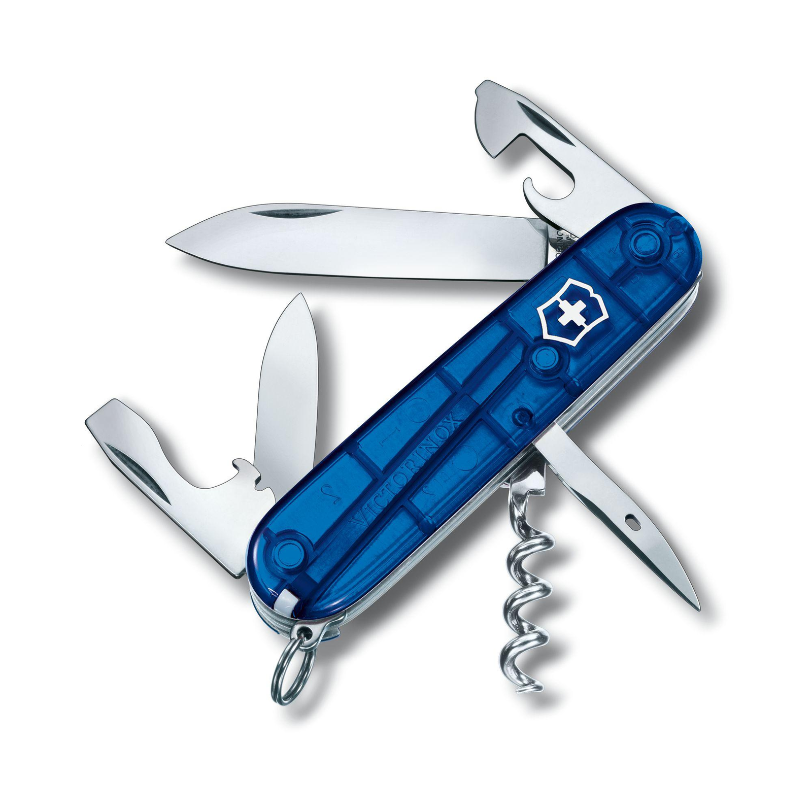 Victorinox 1.3603.T2, nožík Spartan, 91mm, 12 funkcií, modrý transp.