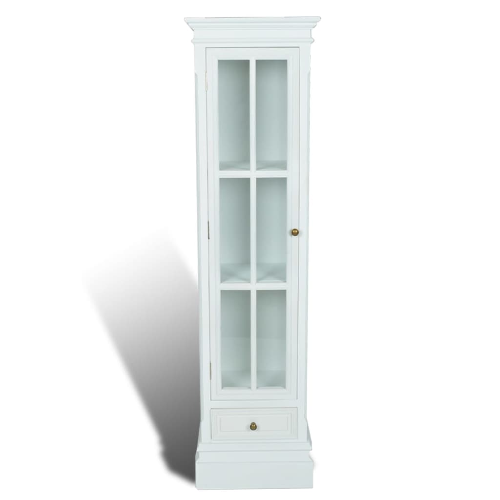 elegáns fehér fa könyvespolc szekrény 3 polccal (60639)