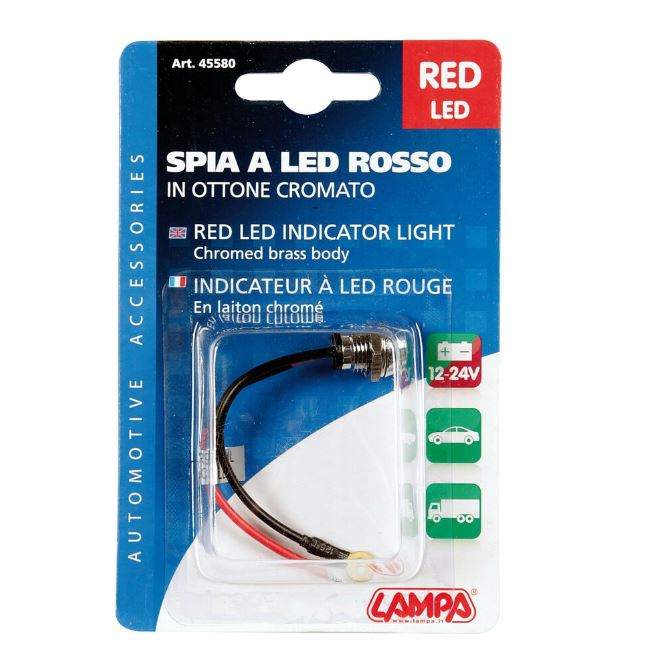 Lampa 12/24V LED menetes jelzőfény, piros színű (0145580) (LA0145580)