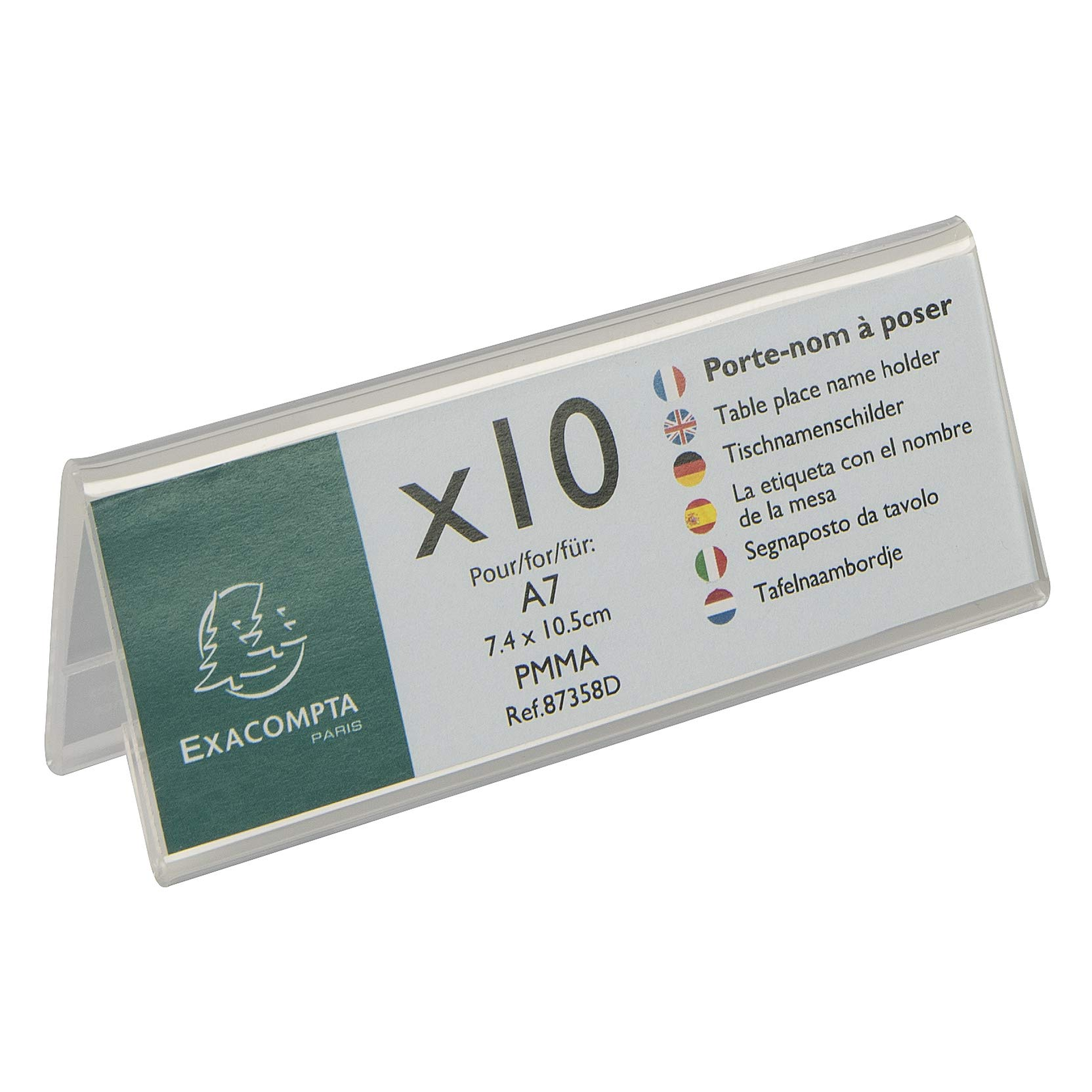 Exacompta 10 darabos Asztali névtábla tartó (87358D)
