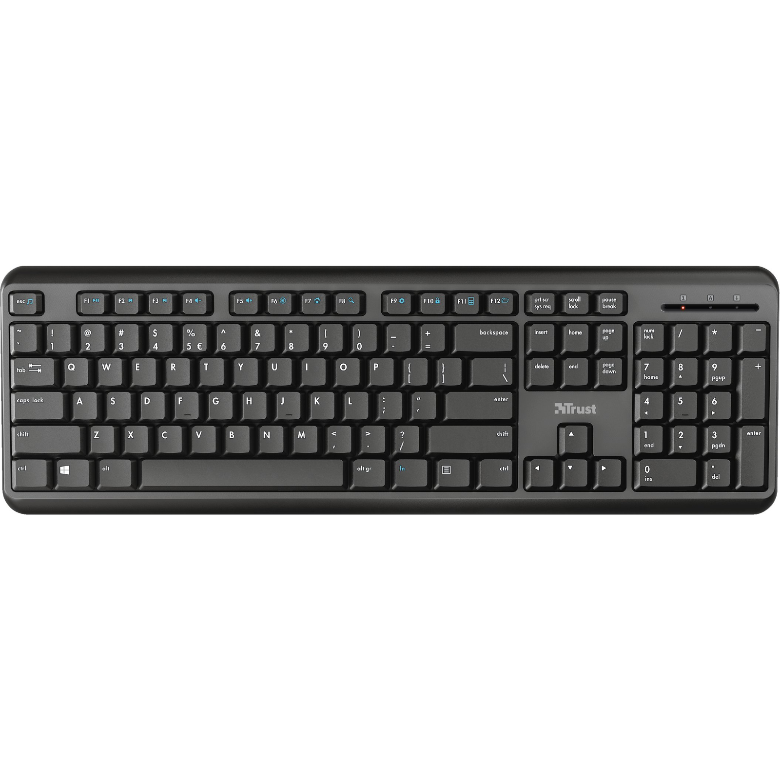 Trust TK-350 klávesnica Kancelária RF Wireless QWERTZ Nemecký Čierna