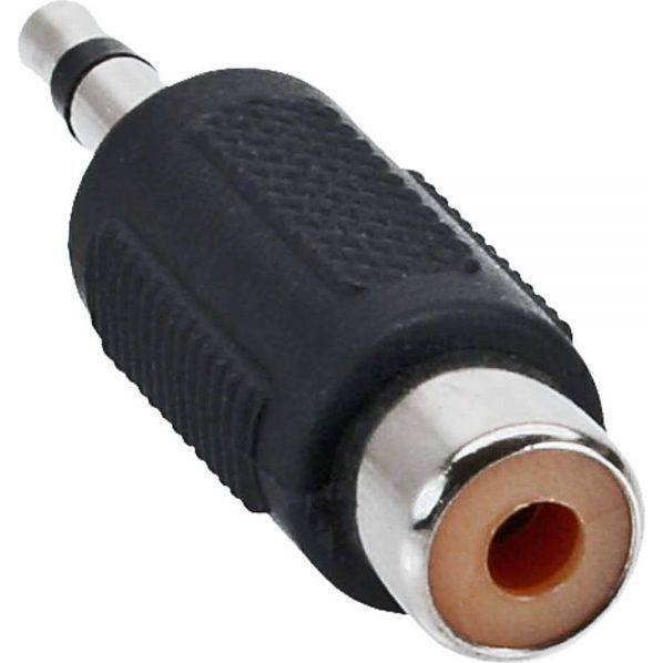 InLine 99326 csatlakozó átlakító 3.5mm jack male RCA Fekete (99326)