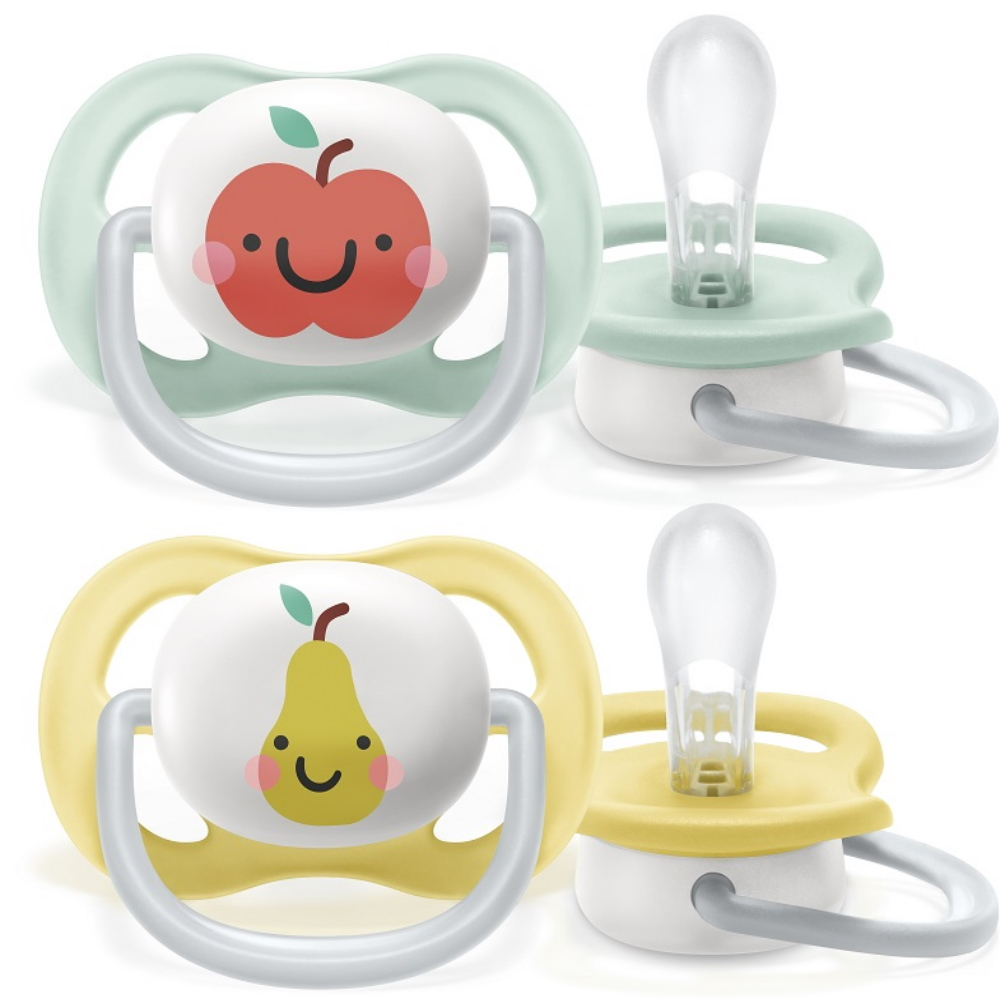 Philips AVENT játszócumi - ultra air 0-6hó neutral 2db alma-körte (MTTF-8710103982388)