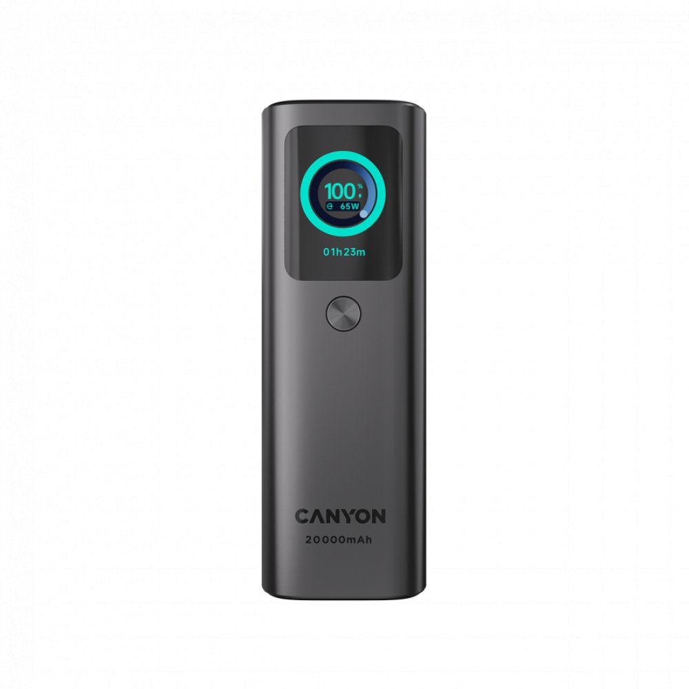 Външна батерия Canyon Built-in cable 20 000 mAh — CNS-CPB265DG, сива
