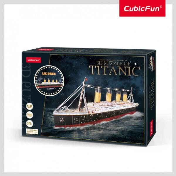 CUBICFUN 3D puzzle játék 266 darabos Titanic LED világítással (306-20521)