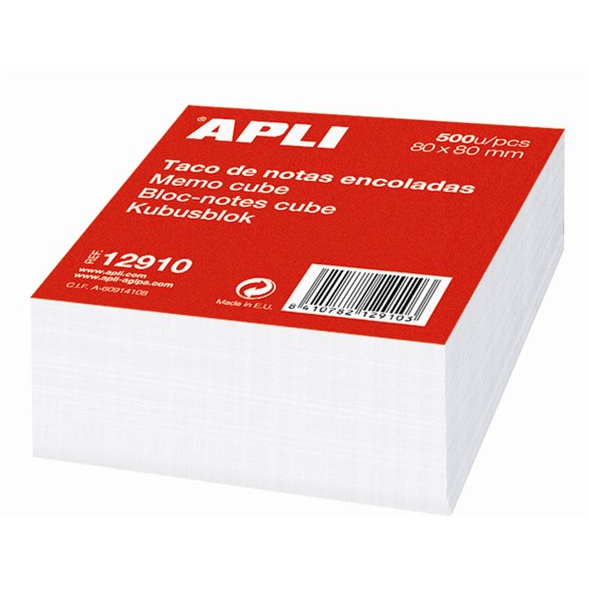 Apli 80x80 mm Kockatömb - Fehér 500 lap/tömb (12910)