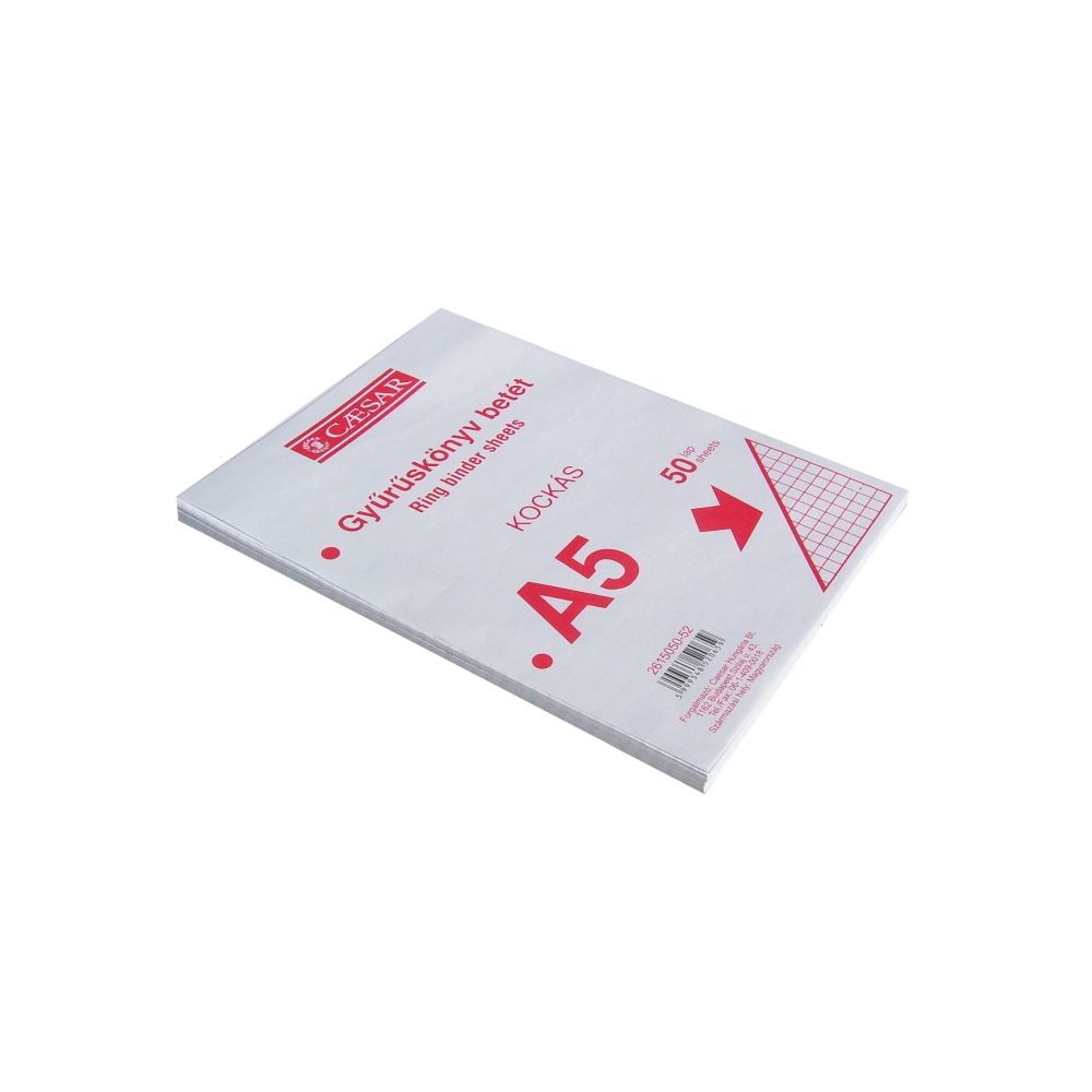 Caesar A5 50 lapos Kockás gyűrűskönyv betét (2615001-52)