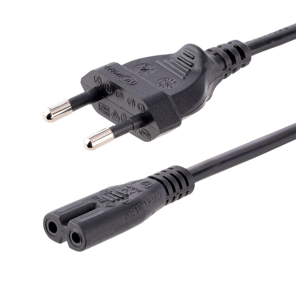 StarTech.com PXTNB2SEU1M el-ledning Sort 1 m CEE7/16 C7 forbinder