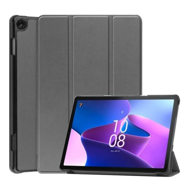 Gigapack Lenovo Tab M10 bőr hatású tablet tok szürke (GP-138229) (GP-138229)