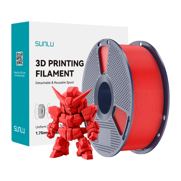 SUNLU PLA+ 2.0 szál piros 175 mm ±002 mm tűrés PLA+ 2.0 R