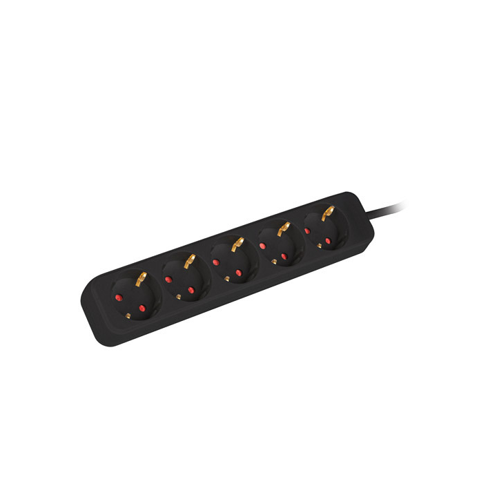 Lanberg PS0-05F-0150-BK 5 aljzatos elosztó 1.5m - Fekete (PS0-05F-0150-BK)