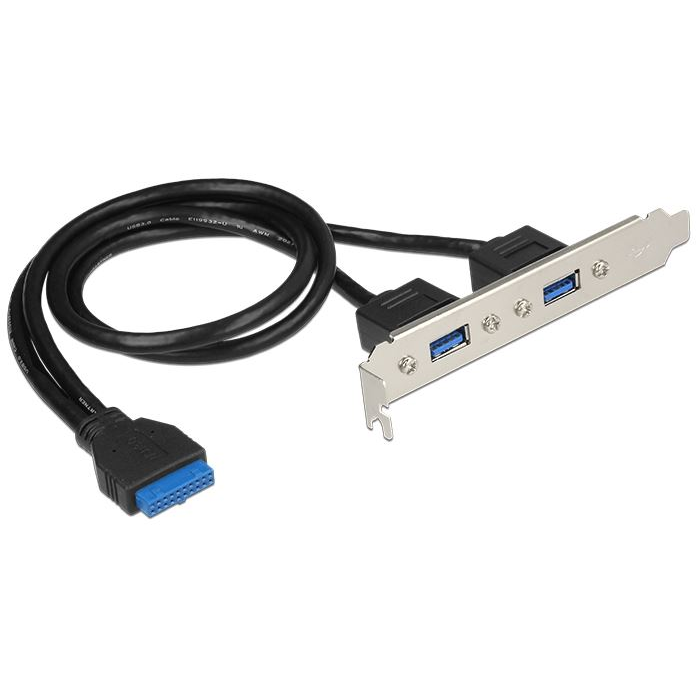 DeLock 2x USB 3.0 hátlapi kivezetés (84836) (delock84836)
