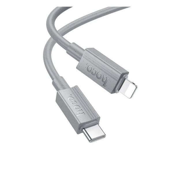 Kabel Hoco USB Type-C - Apple Lightning, 1 m, šedý