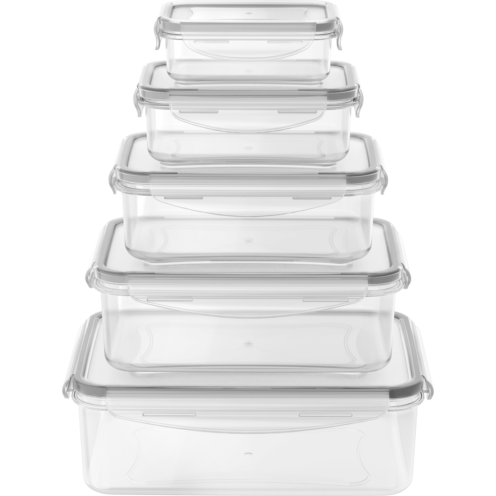 Siguro Fresh Keeper ételtároló doboz szett, 0,24 l + 0,5 l + 1 l + 1,5 l + 2,5 l, 5 darab (SGR-FO-P455Z)