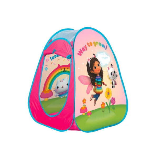 Детска палатка John Gabby's Dollhouse, Сгъваема, Полиестер, 75x75x90 см, Многоцветна