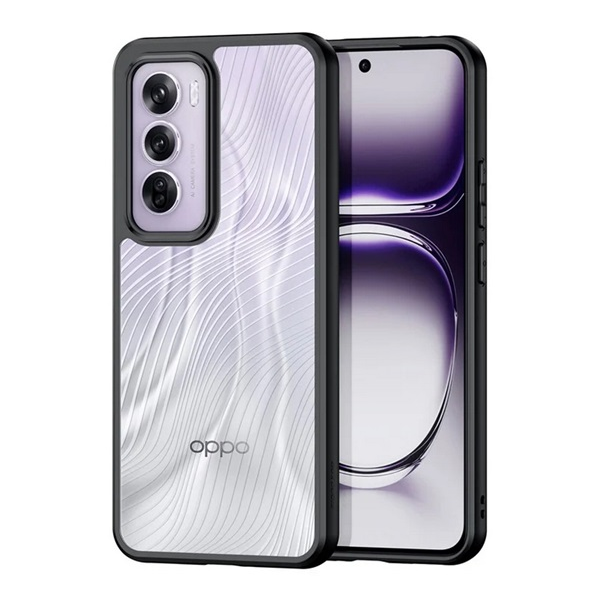 Dux Ducis AIMO szilikon telefonvédő (ütésállóság, kameravédő, matt, hullám) FEKETE Oppo Reno 12 Pro (GP-159242)