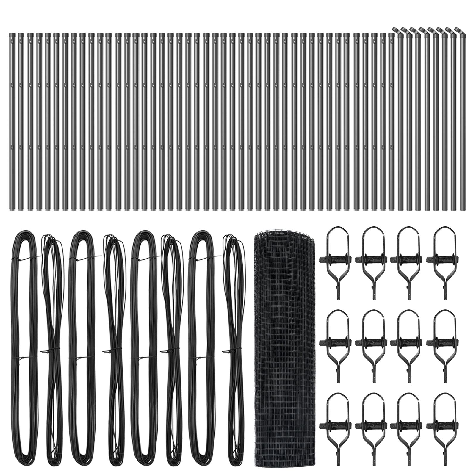 Hegesztett Drótháló Kerítés 13 Oszloppal Szürke 0,6x100 m Acél (3351903)